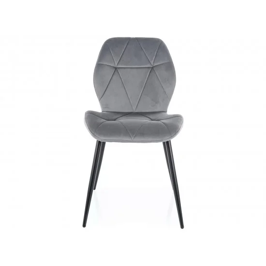 Стілець кухонний RICK VELVET чорний каркас / сірий BL.14 RICKVCSZ 3