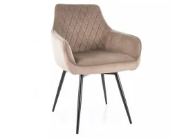 Стул кухонный MARLO VELVET черный каркас / темный беж BL.40 MARLOVCCBE