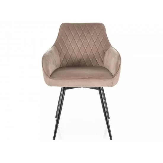 Стул кухонный MARLO VELVET черный каркас / темный беж BL.40 MARLOVCCBE 3