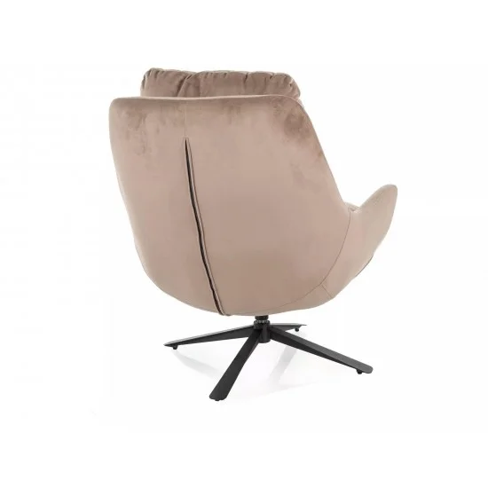 Кресло VIVIEN VELVET черный мат каркас / темный беж BL.40 VIVIENVCBE 2