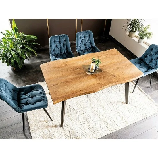 Стол обеденный раскладной FRESNO дуб артизан / черный каркас 120(180)X80 FRESNODAC1201 3