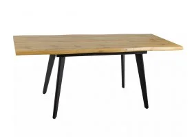 Стол обеденный раскладной FRESNO дуб артизан / черный каркас 120(180)X80 FRESNODAC1201