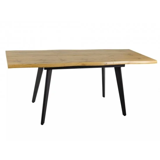Стол обеденный раскладной FRESNO дуб артизан / черный каркас 120(180)X80 FRESNODAC1201 1