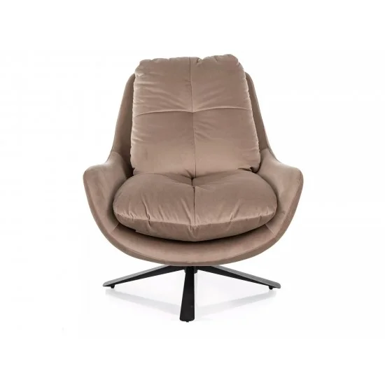 Кресло VIVIEN VELVET черный мат каркас / темный беж BL.40 VIVIENVCBE 3