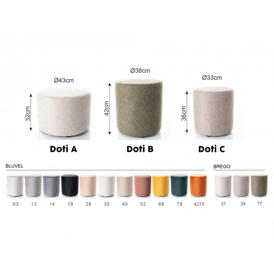 Пуф DOTI B VELVET карри BL.68 d.38 DOTIBV68 6