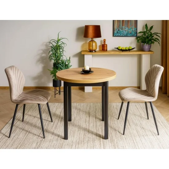 Стул кухонный MIKE VELVET черный каркас / темный беж BL.40 MIKEVCCB 2