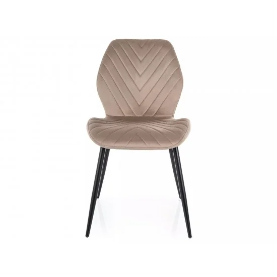 Стул кухонный MIKE VELVET черный каркас / темный беж BL.40 MIKEVCCB 4