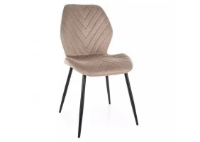 Стул кухонный MIKE VELVET черный каркас / темный беж BL.40 MIKEVCCB