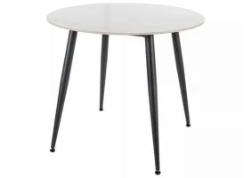 Стол обеденный RION белый / черный d.90 RIONBCFI90