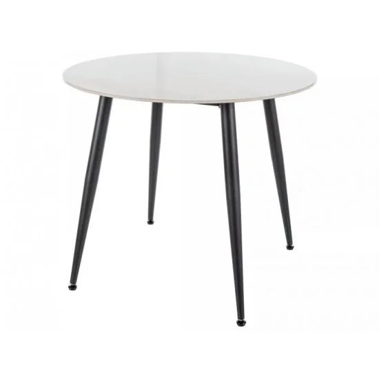 Стол обеденный RION белый / черный d.90 RIONBCFI90 1