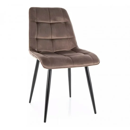 Стул кухонный CHIC VELVET черный каркас / капучино BL.38 CHICVCCA 1