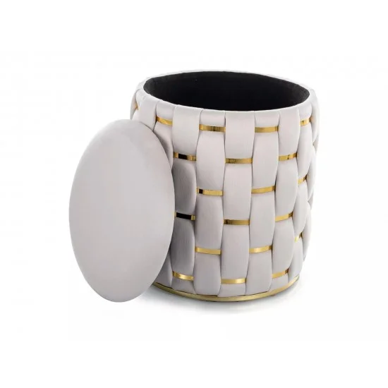 Пуф TIARA VELVET светлый беж Тк.250 TIARAVJBE 2