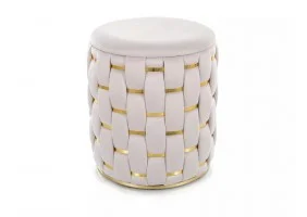 Пуф TIARA VELVET светлый беж Тк.250 TIARAVJBE