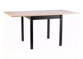 Стол обеденный раскладной FLIP 60(120)*80 дуб артизан / черный FLIPDAC60