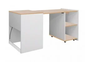 Комп'ютерний стіл DUO 60х46(140) дуб / білий DUODB