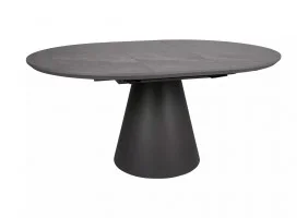 Стол обеденный раскладной ANGEL II 120(160)*120 серый эф.мрамора / черный ANGELIISZC120