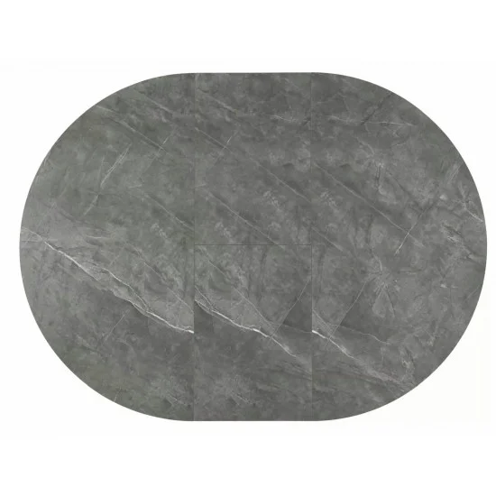 Стол обеденный раскладной ANGEL II 120(160)*120 серый эф.мрамора / черный ANGELIISZC120 6