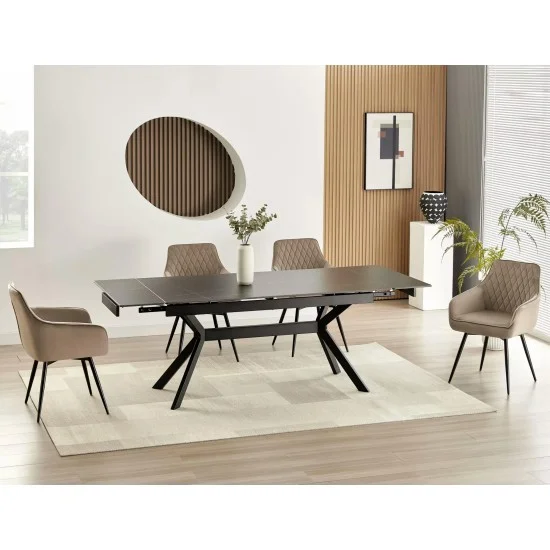Стол обеденный раскладной IMPERIA 160(220)*90 черный IMPERIAC160 2