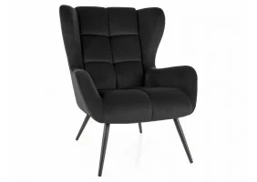 Кресло LOUIS VELVET черный мат каркас / черное BL.19 LOUISVCC