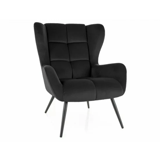 Кресло LOUIS VELVET черный мат каркас / черное BL.19 LOUISVCC 1
