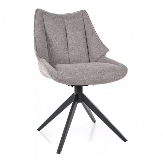 Стілець кухонний CODA BREGO чорний каркас / сірий 07 CODABRCSZ 1