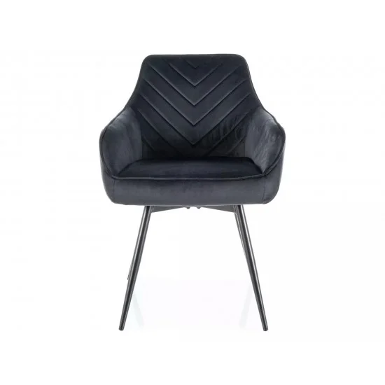 Стул кухонный SERVIO VELVET черный каркас / черный BL.19 SERVIOVCC 3