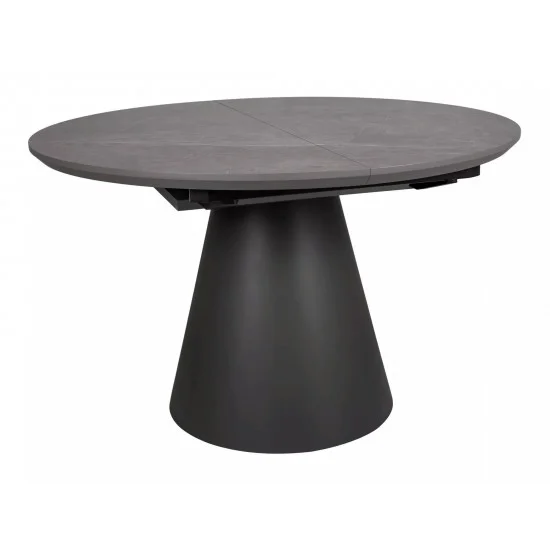 Стол обеденный раскладной ANGEL II 120(160)*120 серый эф.мрамора / черный ANGELIISZC120 3