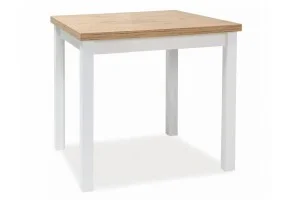 Стол обеденный ADAM 80*80 дуб ланцелот / белый мат ADAMDLBM80