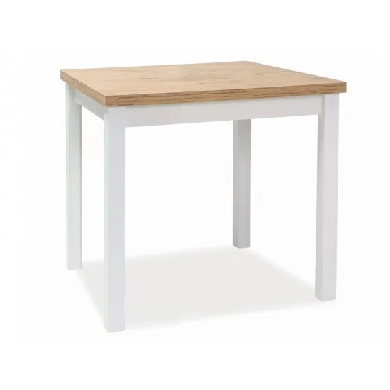 Стол обеденный ADAM 80*80 дуб ланцелот / белый мат ADAMDLBM80 1