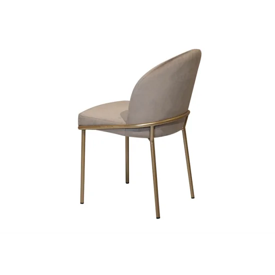 Стул Милтон металл сиденье ткань 500x560x825 бежевый золото 8