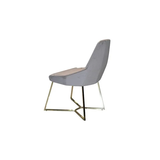 Стул Гелекси айвори металл сиденье ткань 500x550x950 золото 7