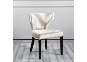 Стілець Тріумф бежевий Дерево сидіння Тканина 535x440x790 чорна нога