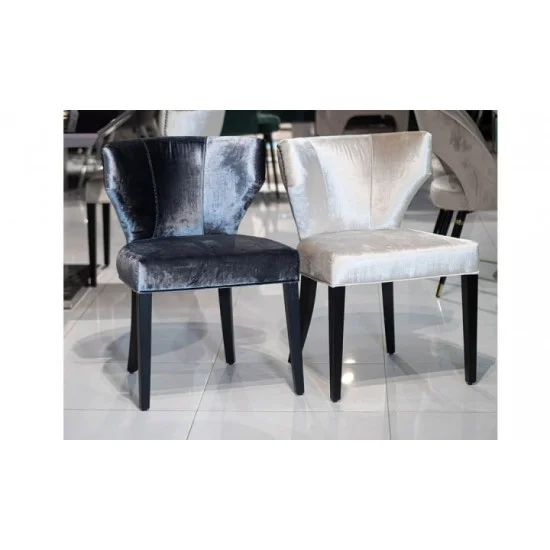 Стілець Тріумф бежевий Дерево сидіння Тканина 535x440x790 чорна нога 6