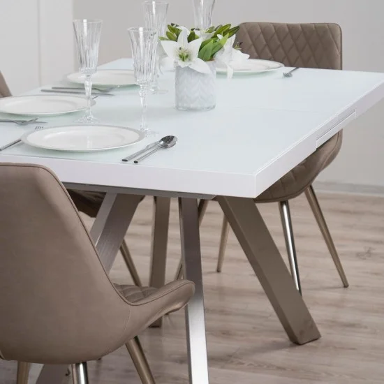 Стол Кемел обеденный раскладной 1400 / 1800х850х760 белый глянец 3
