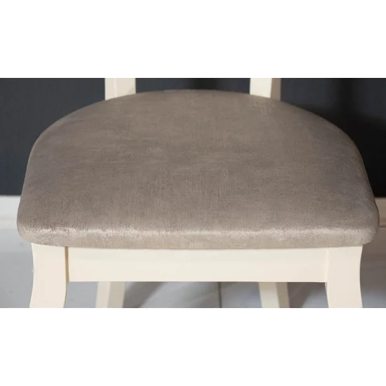 Стул Альбина бежевый сиденье ткань 450x450x963 каркас Айвори 7