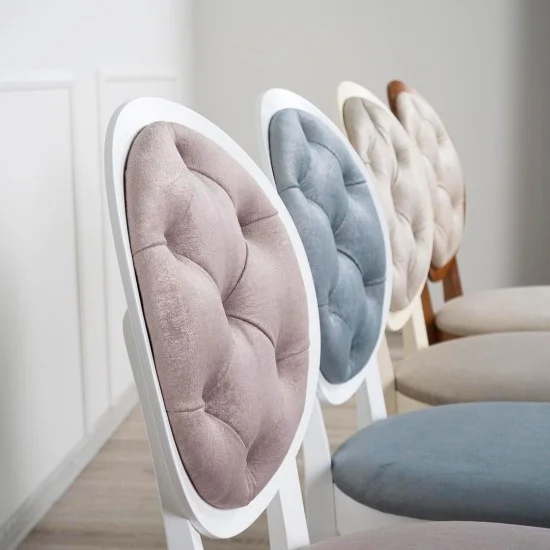 Стул Альбина бежевый сиденье ткань 450x450x963 каркас Айвори 16