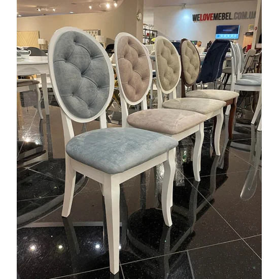 Стул Альбина бежевый сиденье ткань 450x450x963 каркас Айвори 15