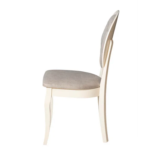 Стул Альбина бежевый сиденье ткань 450x450x963 каркас Айвори 3