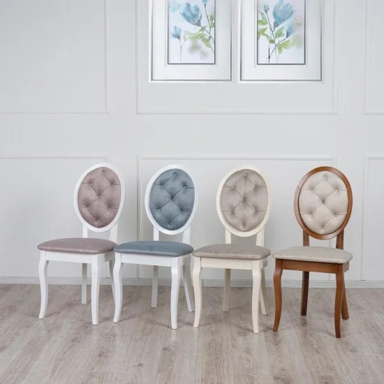 Стул Альбина бежевый сиденье ткань 450x450x963 каркас Айвори 17