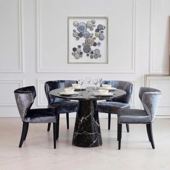 Стул Триумф серый массив дерева сиденье ткань 535x440x790 нога черная 3