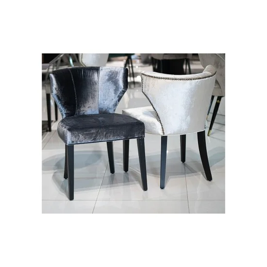 Стул Триумф серый массив дерева сиденье ткань 535x440x790 нога черная 11