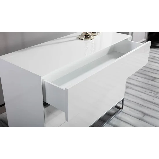 Комод Шайн білий глянець 110x45x82 см. 4