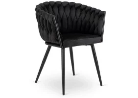 Кресло ELENA Черный велюр