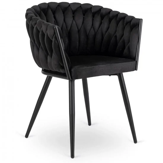 Кресло ELENA Черный велюр 1