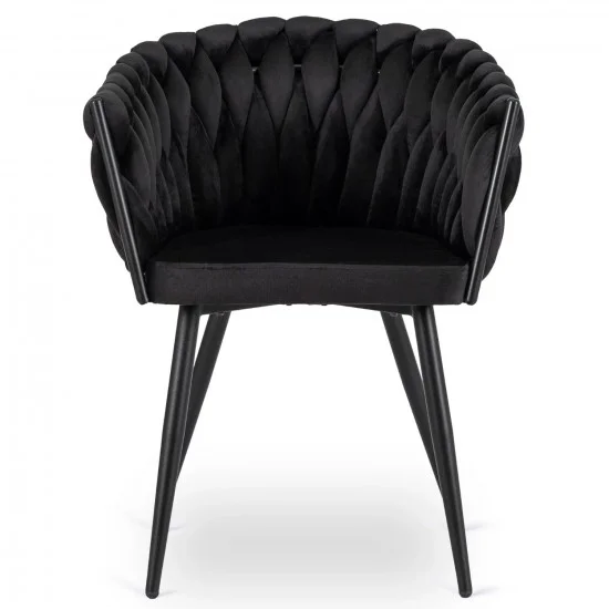 Кресло ELENA Черный велюр 2