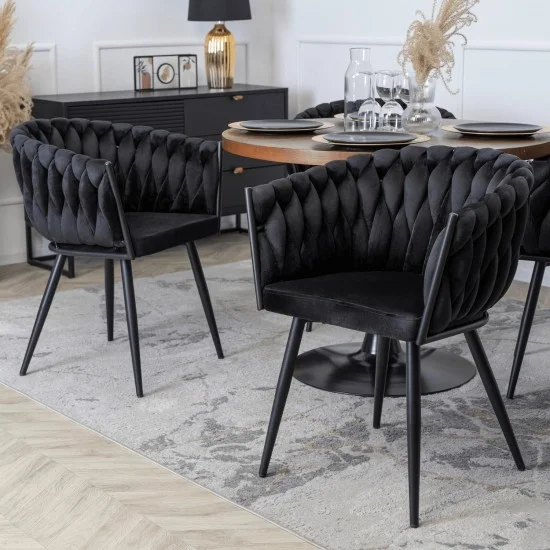 Кресло ELENA Черный велюр 7