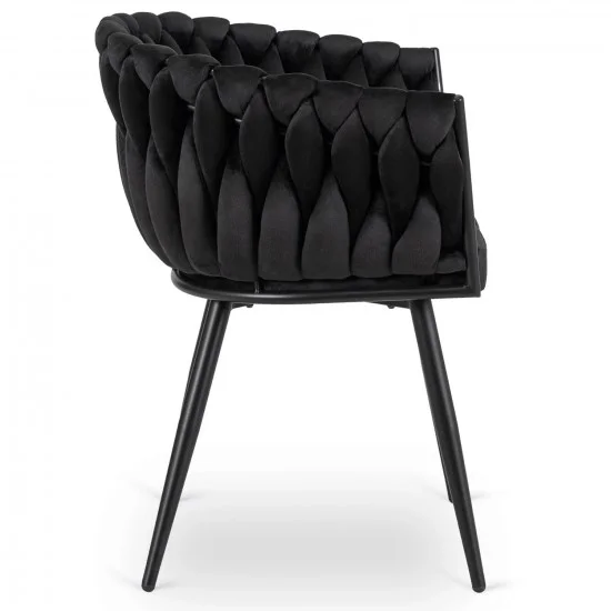 Кресло ELENA Черный велюр 3