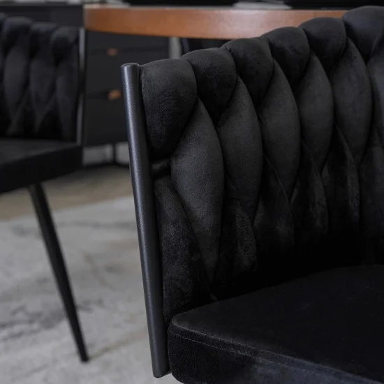 Кресло ELENA Черный велюр 5