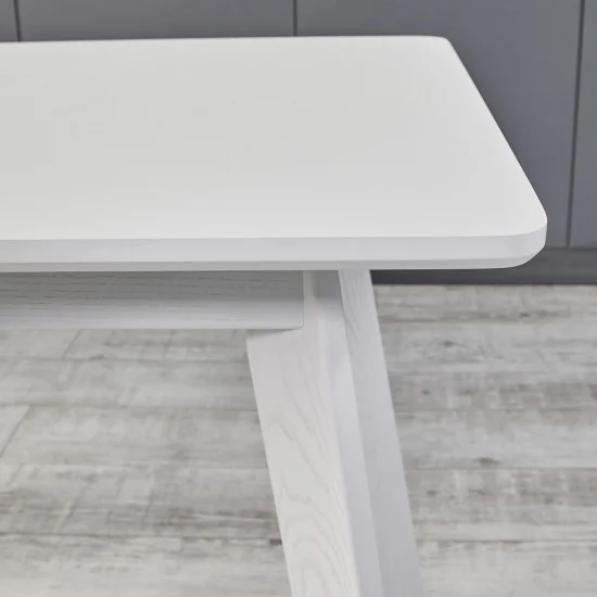 Стіл кухонний обідній розкладний Onto Алонзо 100 Преміум Білий 5