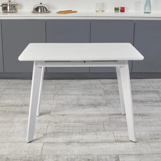 Стіл кухонний обідній розкладний Onto Алонзо 100 Преміум Білий 4